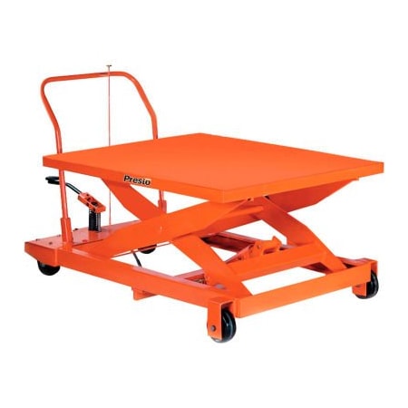 Prestolifts Portable Manual Scissor Lift 1000 Lb. Cap. 24x48 XP36-10